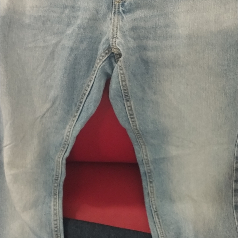 1 pair stone washed jeanns 1 bootleg denim